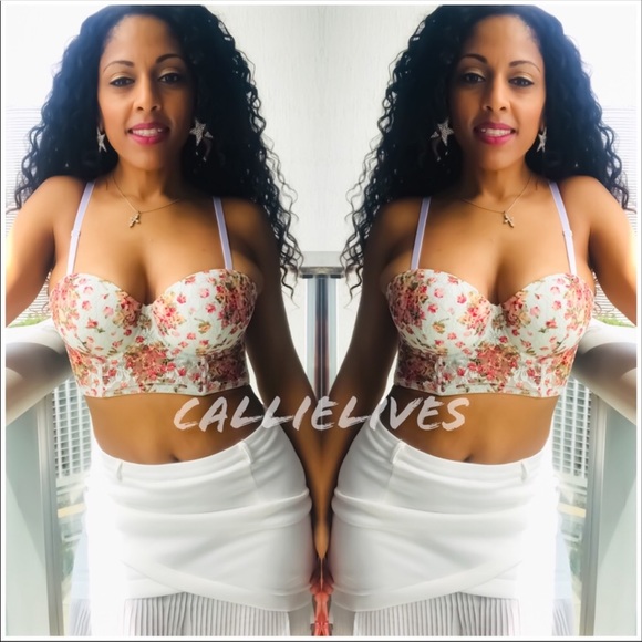 Stasia Dainty: Minty Fresh Floral Bralette Pastel - Picture 4 of 8